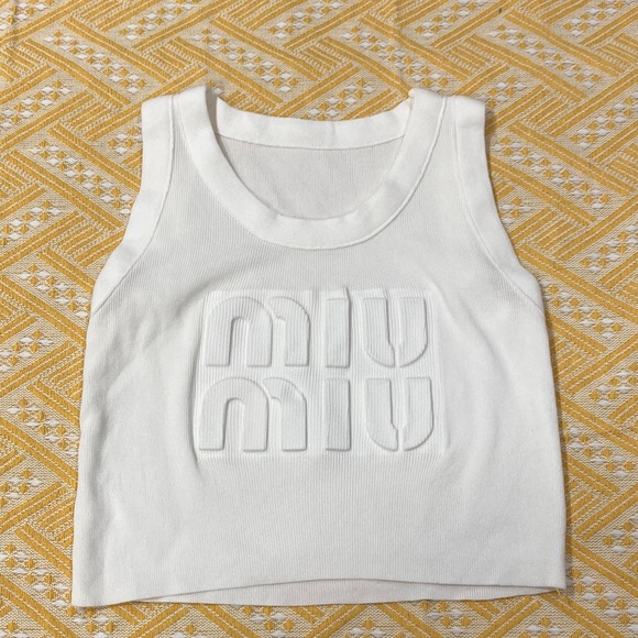 Miu Miu Tops - Miu Miu Embossed Women's Vest